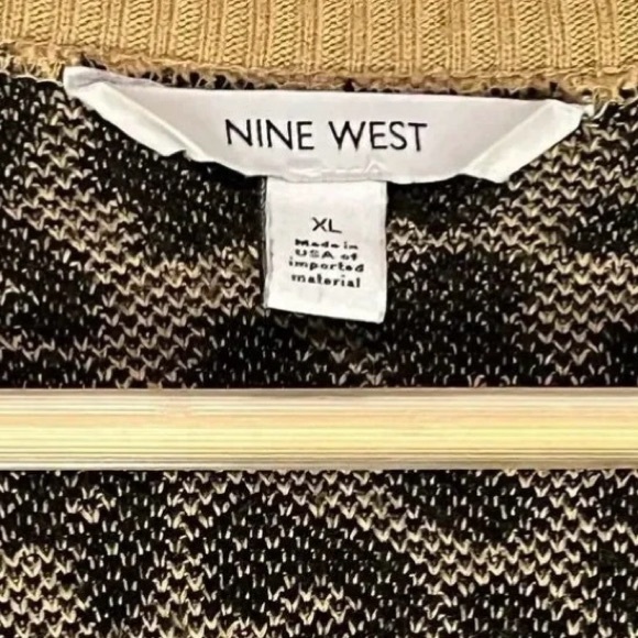 Nine West Women’s XL Brown Black Cheetah Print Cardigan - Picture 3 of 6